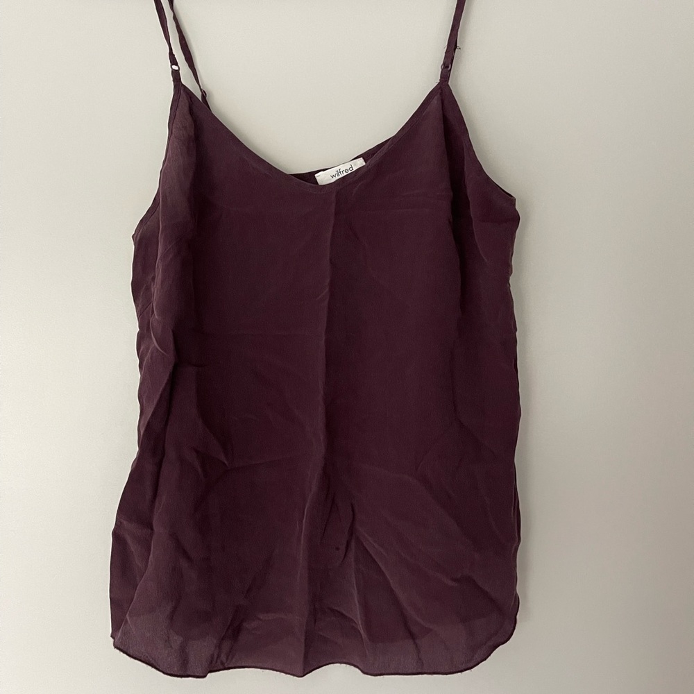 Aritzia cami silk in grape color